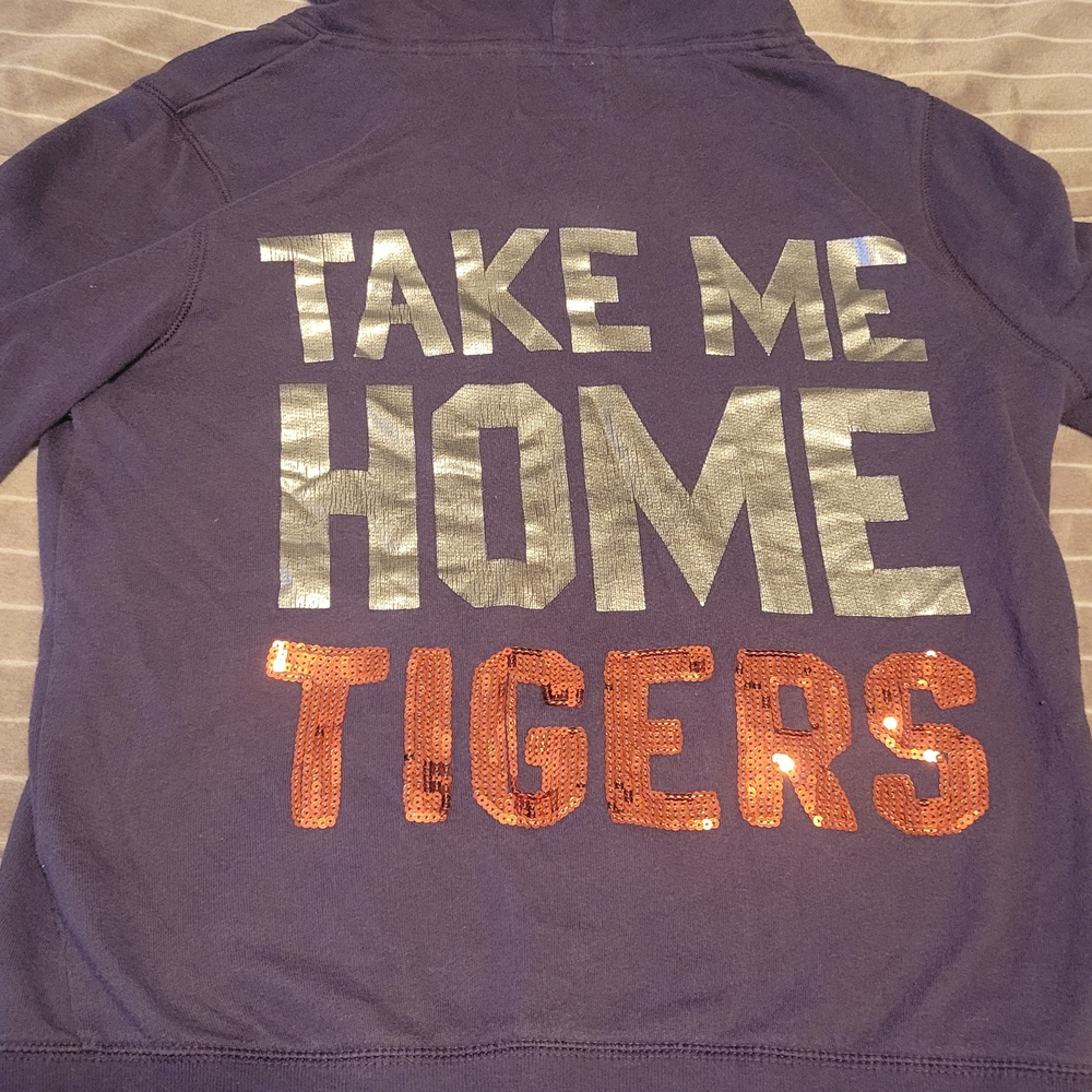 Victoria's Secret Pink Hoodie with Orange Accents